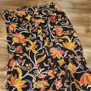 Earthy Floral Long Flowy Skirt - midi / maxi